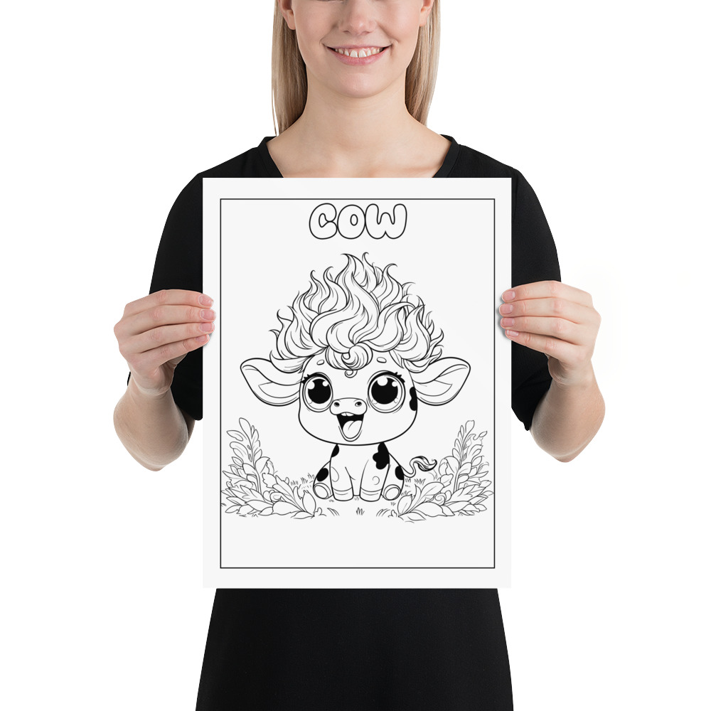 Jolly Locks Cow X Poster