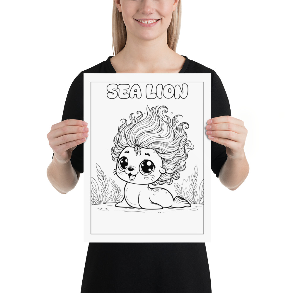 Jolly Locks Sea Lion X Poster